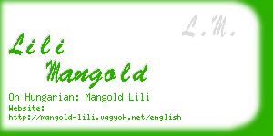 lili mangold business card
